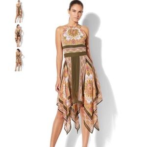 Scarf Hem Halter Dress
